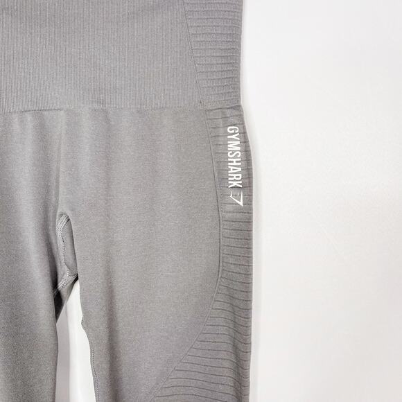 Gymshark Womens Small S Energy+ Seamless Leggings Smokey Grey Perforated Workout - Picture 6 of 9